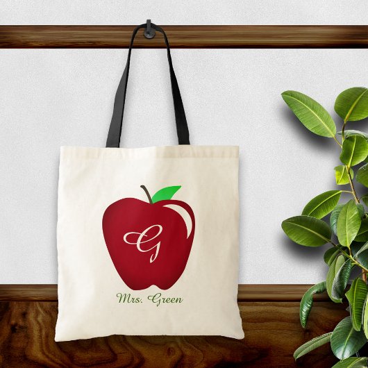 Tote Bag La pomme brillante de l'enseignant