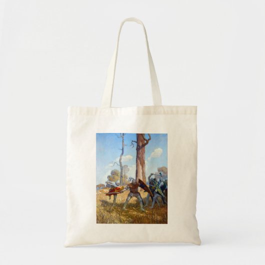 Tote Bag La pose de sir Lamorak, vers 1922 par N.C. Wyeth (Devant)