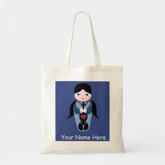 Tote Bag La poupée mignonne Fourre-tout de violon (Devant)