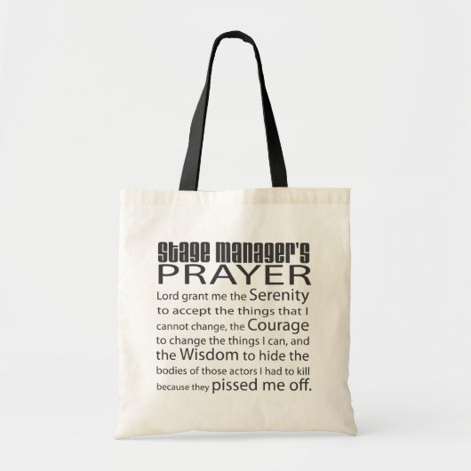 Tote Bag La prière du régisseur (Devant)