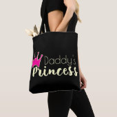 Tote Bag La princesse du papa avec la couronne rose (De près)