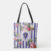 Tote Bag La rayure florale du Massachusetts personnalisent (Dos)