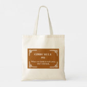 Tote Bag la règle 91 de Gibbs (Dos)