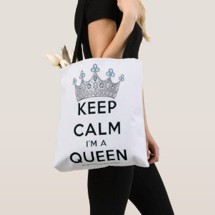Tote Bag La reine de SlipperyJoe's reste calme couronne en
