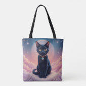 Tote Bag La Reine Du Ciel De Chat Noir (Dos)