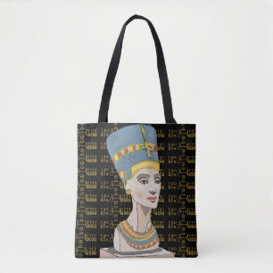 Tote Bag La Reine Nefertiti avec la cartouche