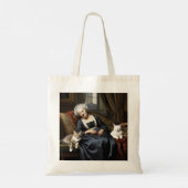 TOTE BAG " LA RÉPONSE DE LA DAME CHAT " (Dos)