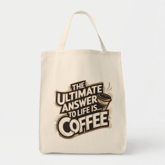 Tote Bag La Réponse Ultime Est... Café (Devant)
