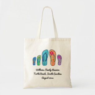 Tote Bag La Réunion d'été de famille de plage de bascule