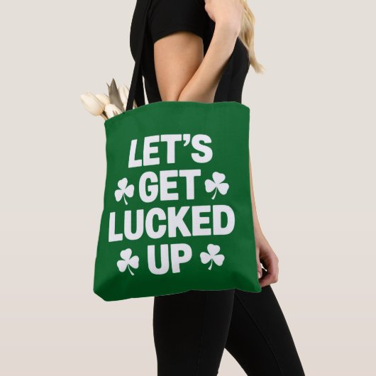 Tote Bag La Saint-Patrick Faisons-nous de la Chance Trèfle (De près)