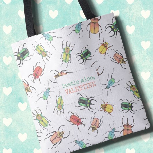 Tote Bag La Saint Valentin de la Mignonne Mine de Beetle