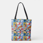 Tote Bag La Saint-Valentin Superman | Collage de bandes des (Dos)