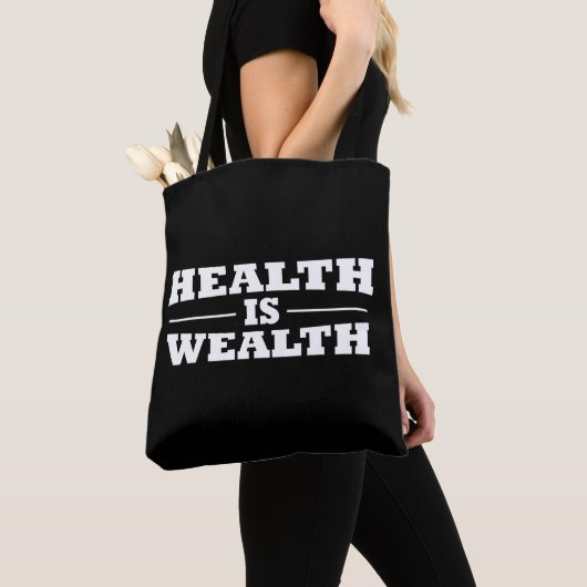 Tote Bag la santé est une richesse (De près)