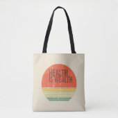 Tote Bag La santé est vintage de richesse (Devant)