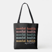 Tote Bag La santé mentale est importante Sensibilisation ré (Dos)
