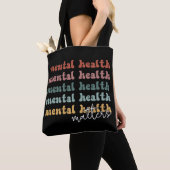 Tote Bag La santé mentale est importante Sensibilisation ré (De près)