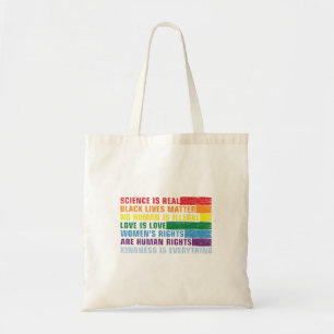 Tote Bag La science est la vraie matière de vie noire