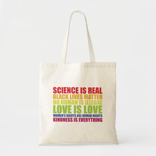 Tote Bag La science est une vraie vie noire matière LGBT Pr (Devant)