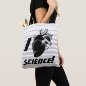 Tote Bag La Science I (de coeur anatomique) (De près)
