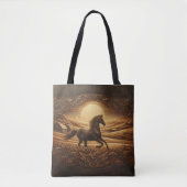 Tote Bag La sculpture en cuir d'un cheval de course (Devant)