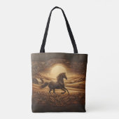 Tote Bag La sculpture en cuir d'un cheval de course (Dos)
