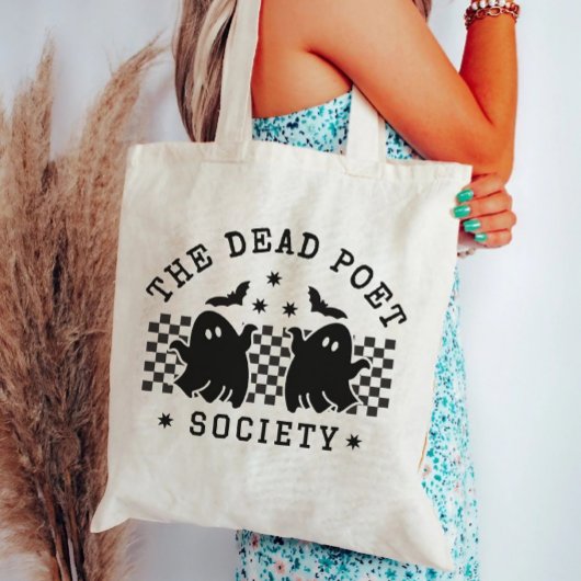 Tote Bag La Société des Poètes Morts Cute Ghost Halloween