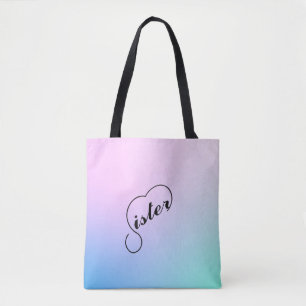 Tote Bag La Soeur des Paroles & le haut d'un coeur sur tout