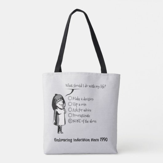 Tote Bag La solution d'urgence d'Overthinker chronique (Dos)