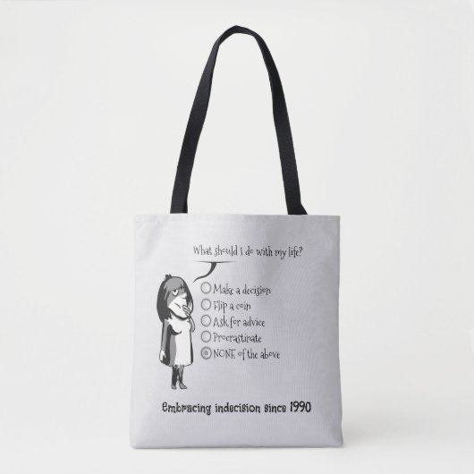 Tote Bag La solution d'urgence du surpenseur chronique (Devant)