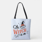 Tote Bag La sorcière est en bleu clair Halloween (Dos)