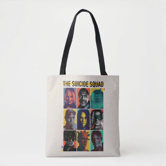 Tote Bag La Suicide Squad | Rétro Grid With Harley Quinn (Devant)