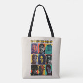 Tote Bag La Suicide Squad | Rétro Grid With Harley Quinn (Dos)