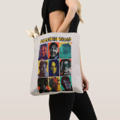 Tote Bag La Suicide Squad | Rétro Grid With Harley Quinn (De près)