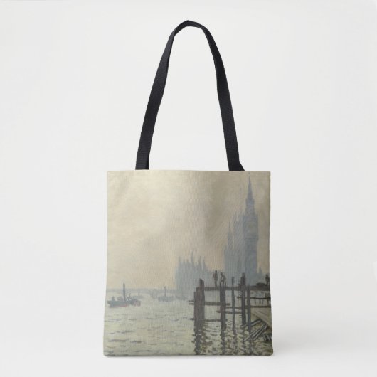 Tote Bag La Tamise au-dessous de Westminster par Claude Mon (Devant)