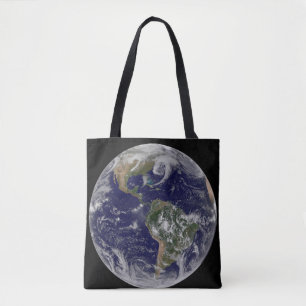 Tote Bag La Terre Pleine Montre Des Systèmes À Faible Press