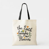 Tote Bag La Terre rit de fleurs // Fun Spring Flowers (Dos)