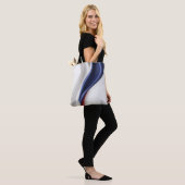 Tote Bag La texture de soie du drapeau français (Sur le modèle)