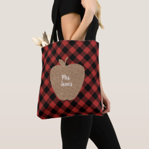 Tote Bag La toile de jute de plaid de Buffalo a inspiré le