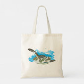 Tote Bag La tortue de mer nager dans la conception de l'aqu (Dos)