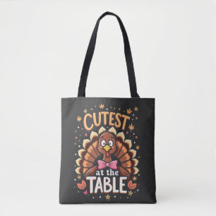 Tote Bag La Turquie à la table drôle Thanksgiving