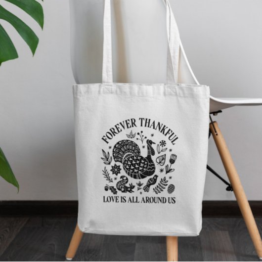 Tote Bag La Turquie de Thankgiving coupée