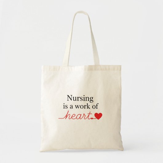 Tote Bag La typographie de script Infirmière est un travail (Devant)
