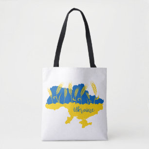Tote Bag La typographie ukrainienne et l'oreille au blé sur