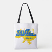 Tote Bag La typographie ukrainienne et l'oreille au blé sur (Dos)