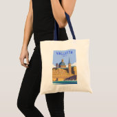 Tote Bag La Valette Malte Voyage Art Vintage (Devant (produit))