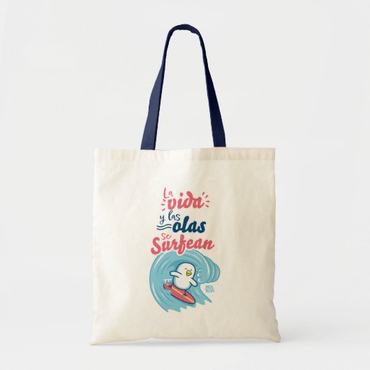 Tote Bag │La vida y las olas se surfean (Devant)