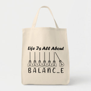 Tote Bag La vie, c'est l'équilibre de l'inspiration de moti