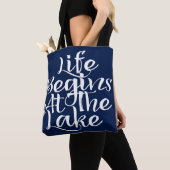 Tote Bag La Vie Commence Au Lac (De près)