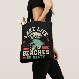 Tote Bag La vie dans les montagnes et les lacs rend les pla