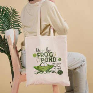 Tote Bag La Vie Dans L'Étang De Grenouille